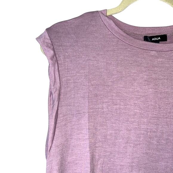 AQUA Ladies Purple Cropped Muscle Tank Top, NWT! - Picture 3 of 3